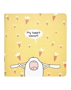 Блокнот, коллекция Bunny, Морковки, нелинованный, 40 листов, 17 х 17 см Be smart