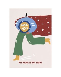 Открытка Super Mom Opaperpaper
