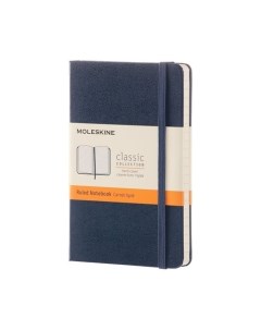 Блокнот Classic Pocket 96 листов в линейку синий Moleskine