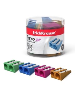 Металлическая точилка ErichKrause Ferro Color Plus два отверстия в ассортименте Erich krause