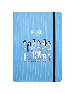 Записная книжка коллекция Girls голубая 320 страниц 14 х 20 см Be smart