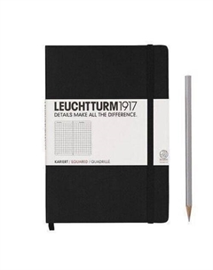 Блокнот Medium, 249 стр., в клетку, черный Leuchtturm1917