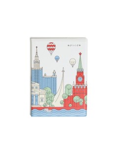 Обложка для паспорта Туристическая Москва 8 5 х 12 5 см Heart of moscow