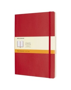 Блокнот Classic Soft XLarge 96 листов в линейку красный Moleskine