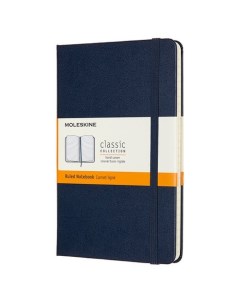 Блокнот Classic Medium 115 х 180 мм 208 страниц линейка твердая обложка синий Moleskine