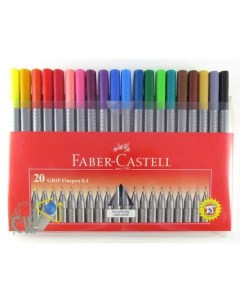 Набор цветных капиллярных ручек Grip 20 цветов Faber-castell