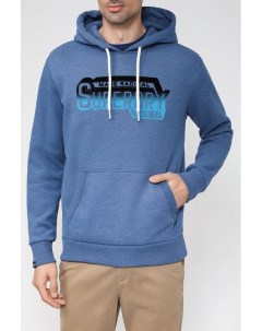 Однотонное худи с принтом Superdry