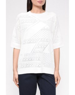 Пуловер с О вырезом ажурной вязки Esprit collection