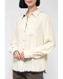 Однотонная блуза с контрастной отделкой Manila grace