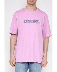 Хлопковая футболка с принтом Esprit edc