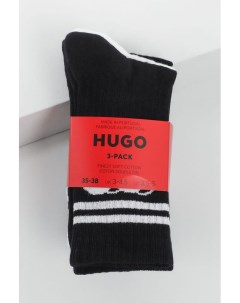 Набор из трех пар классических носков с принтом Hugo
