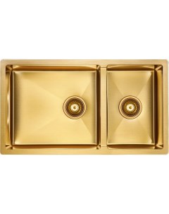 Мойка кухонная Axel 78 брашированное золото Paulmark