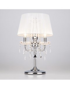 Настольная лампа декоративная Allata 2045 3T хром белый настольная лампа Eurosvet
