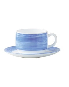 Блюдце d=140мм голубой край Браш | C3785 Arcoroc