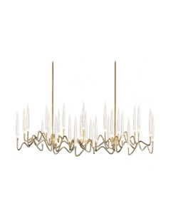 Люстра Il Pezzo Chandelier Brass and Crystals Loft concept