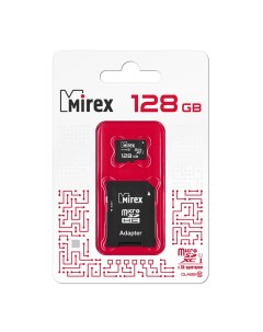 Карта памяти microSD 128GB microSDXC Class 10 UHS I SD адаптер Mirex