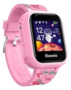 Детские смарт часы AIMOTO Pro 4G фламинго 8100821 Кнопка жизни