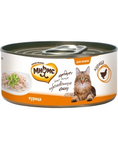 Влажный корм для кошек Мнямс Курица нежном в желе 70г упаковка 6 шт Wonderfood