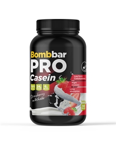 Казеиновый протеин Pro - Клубничный милкшейк (900г) Bombbar