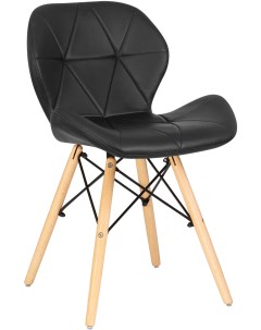 Стул обеденный (ножки светлый бук, цвет сиденья чёрный) 302-LMZL BUTTERFLY BUTTERFLY, черный, основания бук Dobrin