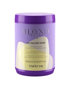 Маска для волос анти жёлтая для оттенков блонд Blondesse No Yellow Inebrya (италия)