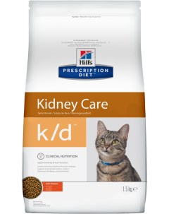Сухой корм Prescription Diet k d Feline Kidney Care диета для кошек 1 5 кг Hill`s