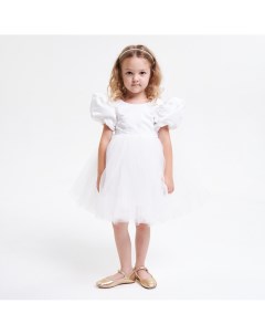Белое платье с рукавами буф Krolly