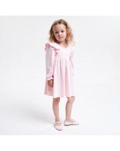 Розовое платье из трикотажа Latte kids wear