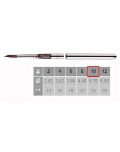 Кисть синтетика 10 круглая Versatil 1548 ручка съемная металлическая Escoda