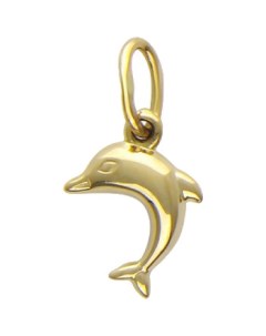 Подвеска Дельфин из желтого золота Эстет