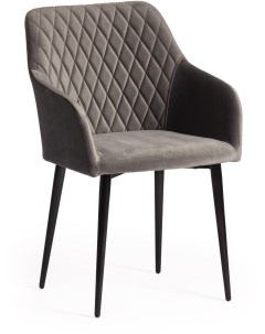 Кресло BREMO mod 708 серый barkhat 26 черный ткань металл Tetchair
