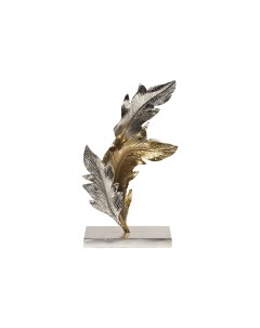 Статуэтка Листья металлическая золото хром Garda decor