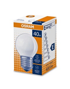 Лампа накаливания 40Вт E27 2700K 230В шар A55 матовая Osram