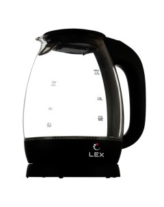 Чайник LX3002 1 2200Вт 1 7л стекло черный Lex
