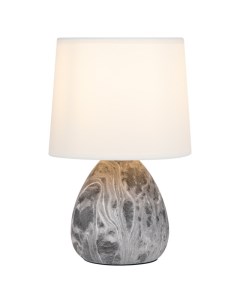 Лампа настольная Damaris E14 40Вт керамика ткань черный белый Rivoli
