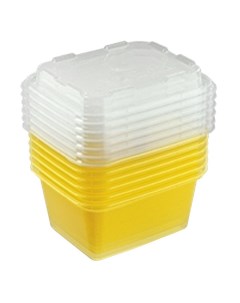 Набор контейнеров Zip mini для заморозки 6 шт 0 35л лимон пластик Беросси