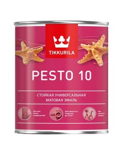 Эмаль алкидная Pesto 10 база С 0 9л бесцветная арт 700001167 Tikkurila