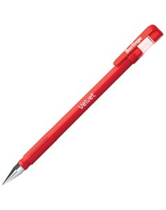 Ручка гелевая Velvet красная 05мм прорезиненный корпус Berlingo