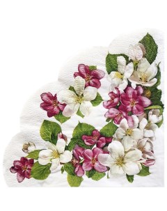 Салфетки Rondo Яблоневый цветок 3 слойные 32см 12шт круглые Bouquet