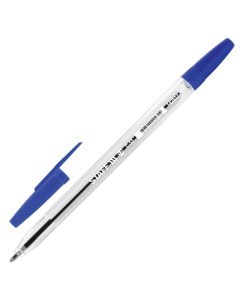 Ручка шариковая синяя C 51 0 5мм прозрачный корпус Staff