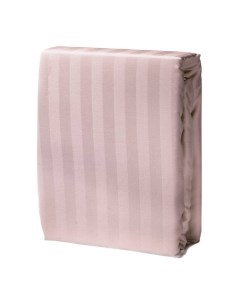Простыня на резинке 160х200см сатин страйп розовая арт Рез160стр роз Cottonika
