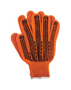 Перчатки Протектор трикотаж гелевое ПВХ M оранжевые Сибртех