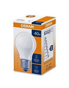 Лампа накаливания 40Вт E27 2700K 230В груша A55 матовая Osram