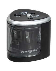 Точилка электрическая DUAL черная для 2 диаметров карандашей 4 батарейки АА Brauberg