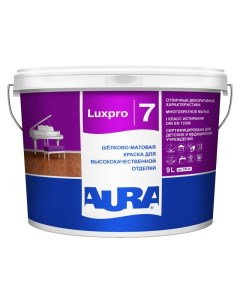 Краска в д Luxpro 7 база А интерьерная 9л белая арт 11164 Aura