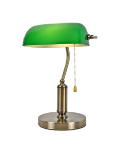 Лампа настольная 1х60Вт Е27 зеленый плафон Балтийский стиль