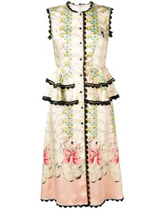 Marco de vincenzo приталенное платье с цветочным принтом 42 нейтральные цвета Marco de vincenzo