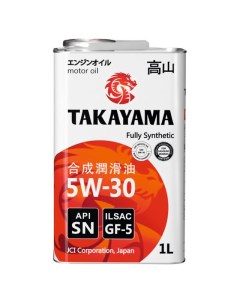 Масло моторное ILSAC GF 5 API SN SAE 5W 30 1л Takayama
