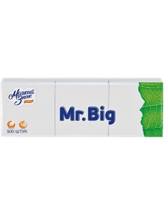 Салфетки Mr Big 1 слойные 24х24см 500шт Мягкий знак