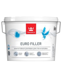 Шпатлевка готовая Euro Filler влагостойкая 10л арт 700012221 Tikkurila